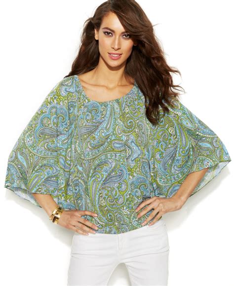 green michael michael kors blouses|Michael Kors blouse sale.